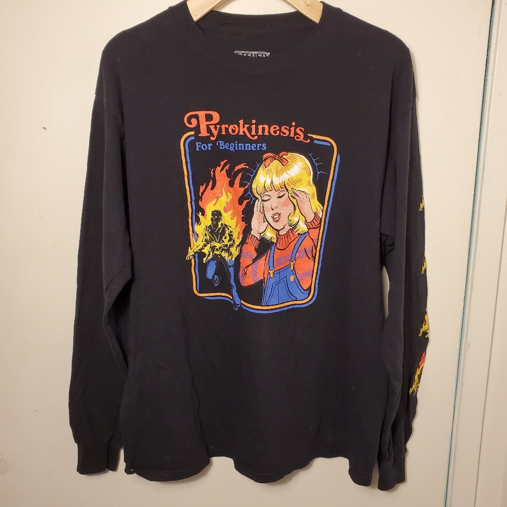 Pyrokinesis For Beginners graphic Black Long Sleeve T Shirt